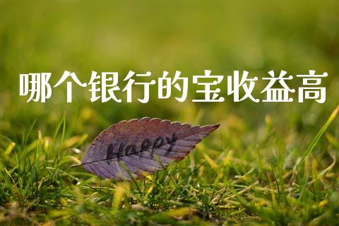 哪个银行的宝收益高_https://m.sdyuehang.cn_德指直播室_第1张