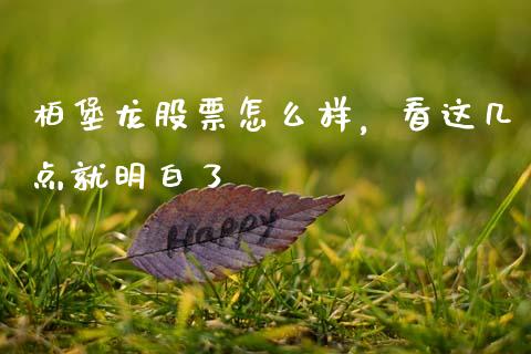 柏堡龙股票怎么样，看这几点就明白了_https://m.sdyuehang.cn_国际期货恒指直播间_第1张