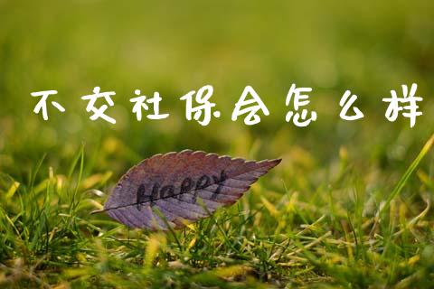 不交社保会怎么样_https://m.sdyuehang.cn_德指直播室_第1张