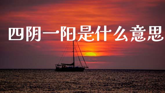 四阴一阳是什么意思_https://m.sdyuehang.cn_纳指直播喊单_第1张