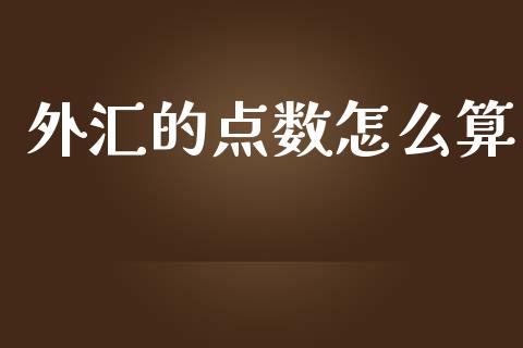 外汇的点数怎么算_https://m.sdyuehang.cn_恒指直播_第1张