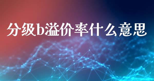 分级b溢价率什么意思_https://m.sdyuehang.cn_纳指直播喊单_第1张
