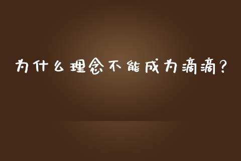 为什么理念不能成为滴滴？_https://m.sdyuehang.cn_纳指直播喊单_第1张
