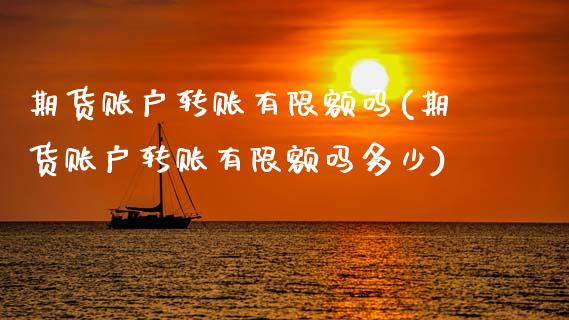 期货账户转账有限额吗(期货账户转账有限额吗多少)_https://m.sdyuehang.cn_德指直播室_第1张