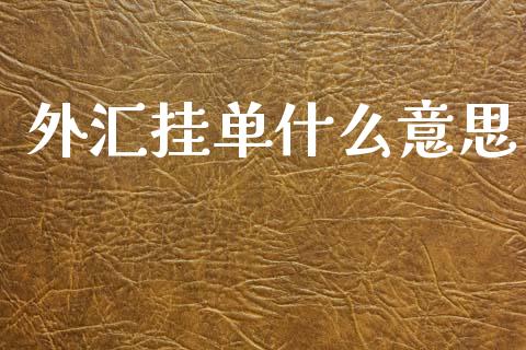 外汇挂单什么意思_https://m.sdyuehang.cn_恒指直播_第1张