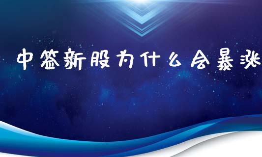 中签新股为什么会暴涨_https://m.sdyuehang.cn_纳指直播喊单_第1张