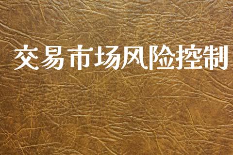 交易市场风险控制_https://m.sdyuehang.cn_国际期货恒指直播间_第1张