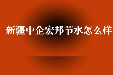 新疆中企宏邦节水怎么样_https://m.sdyuehang.cn_恒指直播_第1张