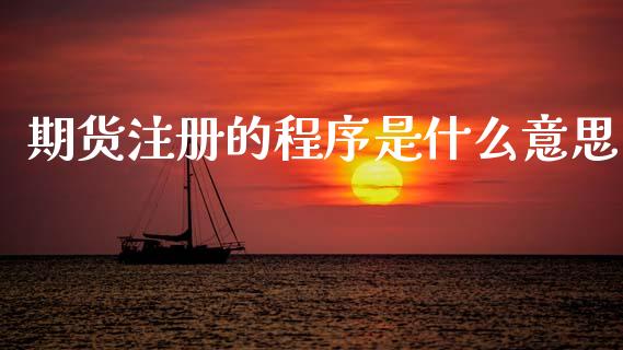 期货注册的程序是什么意思_https://m.sdyuehang.cn_恒指直播_第1张