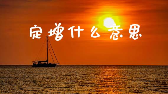 定增什么意思_https://m.sdyuehang.cn_德指直播室_第1张