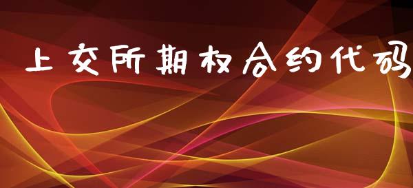 上交所期权合约代码_https://m.sdyuehang.cn_恒指直播_第1张