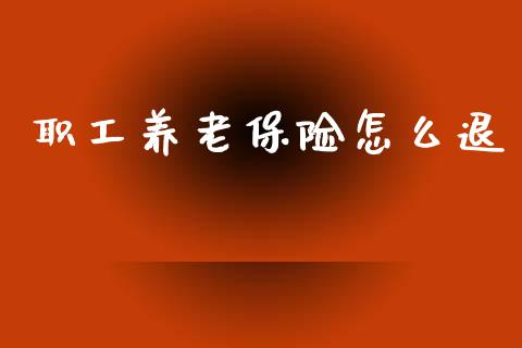 职工养老保险怎么退_https://m.sdyuehang.cn_纳指直播喊单_第1张