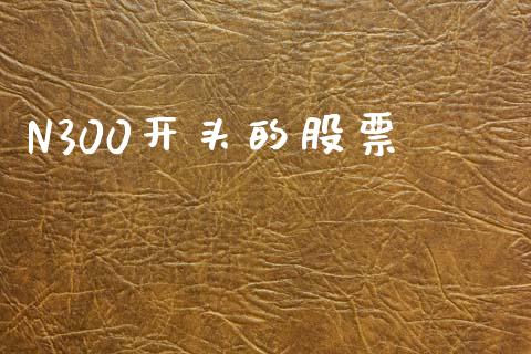 N300开头的股票_https://m.sdyuehang.cn_国际期货恒指直播间_第1张