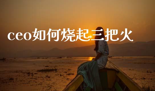 ceo如何烧起三把火_https://m.sdyuehang.cn_国际期货恒指直播间_第1张