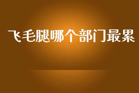 飞毛腿哪个部门最累_https://m.sdyuehang.cn_国际期货恒指直播间_第1张