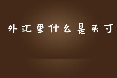 外汇里什么是头寸_https://m.sdyuehang.cn_恒指直播_第1张