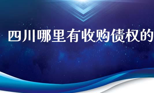 四川哪里有收购债权的_https://m.sdyuehang.cn_纳指直播喊单_第1张