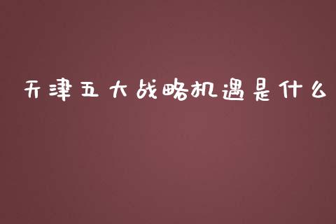 天津五大战略机遇是什么_https://m.sdyuehang.cn_国际期货恒指直播间_第1张
