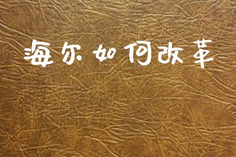 海尔如何改革_https://m.sdyuehang.cn_德指直播室_第1张