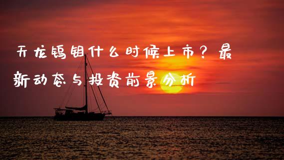 天龙钨钼什么时候上市？最新动态与投资前景分析_https://m.sdyuehang.cn_恒指直播_第1张