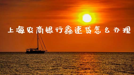 上海农商银行鑫速贷怎么办理_https://m.sdyuehang.cn_国际期货恒指直播间_第1张