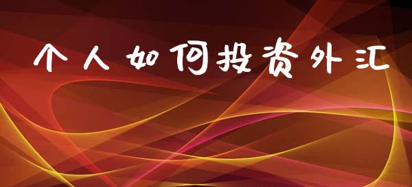 个人如何投资外汇_https://m.sdyuehang.cn_国际期货恒指直播间_第1张