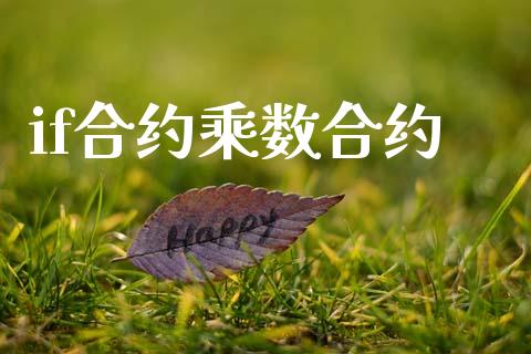 if合约乘数合约_https://m.sdyuehang.cn_德指直播室_第1张