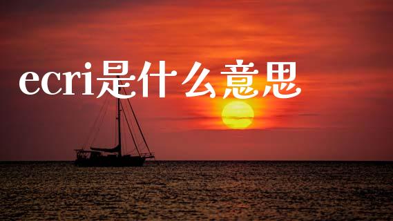 ecri是什么意思_https://m.sdyuehang.cn_恒指直播_第1张
