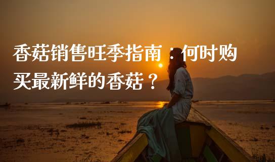 香菇销售旺季指南：何时购买最新鲜的香菇？_https://m.sdyuehang.cn_德指直播室_第1张