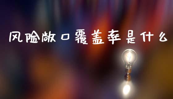 风险敞口覆盖率是什么_https://m.sdyuehang.cn_恒指直播_第1张