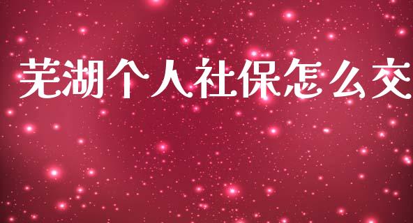芜湖个人社保怎么交_https://m.sdyuehang.cn_纳指直播喊单_第1张