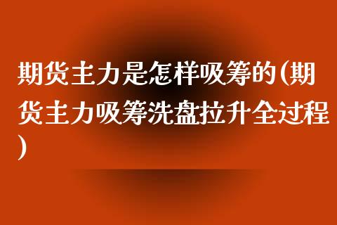 期货主力是怎样吸筹的(期货主力吸筹洗盘拉升全过程)_https://m.sdyuehang.cn_纳指直播喊单_第1张