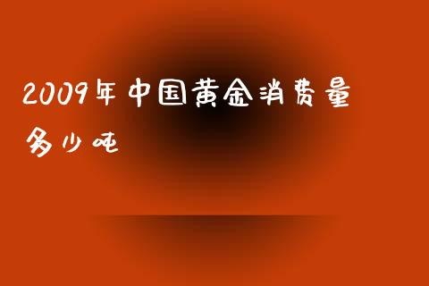 2009年中国黄金消费量多少吨_https://m.sdyuehang.cn_恒指直播_第1张