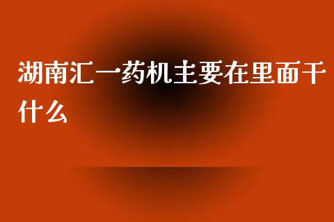 湖南汇一药机主要在里面干什么_https://m.sdyuehang.cn_纳指直播喊单_第1张