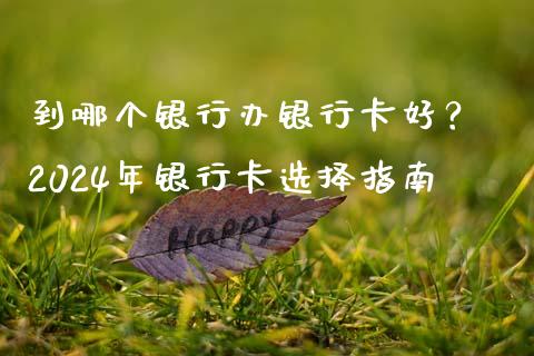 到哪个银行办银行卡好？ 2024年银行卡选择指南_https://m.sdyuehang.cn_国际期货恒指直播间_第1张