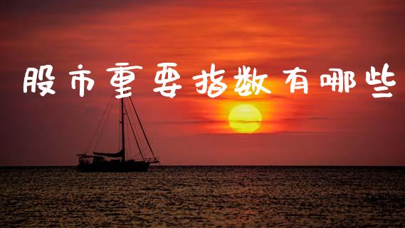 股市重要指数有哪些_https://m.sdyuehang.cn_恒指直播_第1张