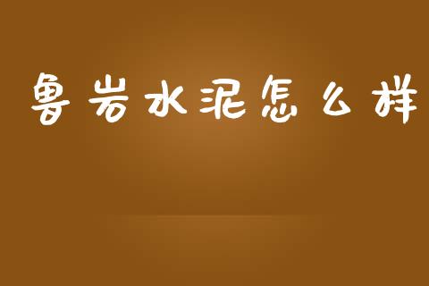 鲁岩水泥怎么样_https://m.sdyuehang.cn_纳指直播喊单_第1张