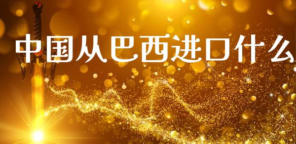 中国从巴西进口什么_https://m.sdyuehang.cn_德指直播室_第1张