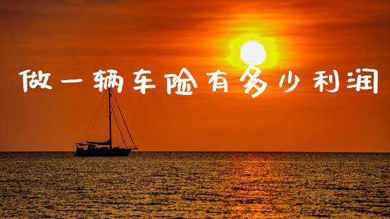 做一辆车险有多少利润_https://m.sdyuehang.cn_恒指直播_第1张