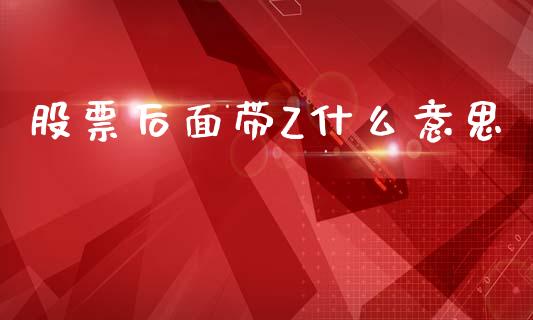 股票后面带Z什么意思_https://m.sdyuehang.cn_纳指直播喊单_第1张