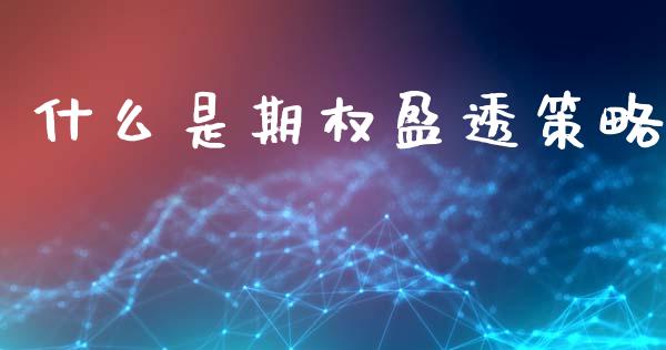 什么是期权盈透策略_https://m.sdyuehang.cn_国际期货恒指直播间_第1张