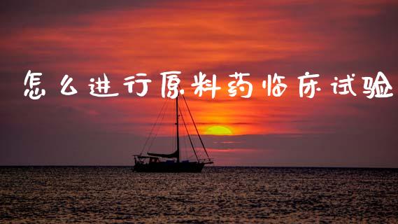 怎么进行原料药临床试验_https://m.sdyuehang.cn_恒指直播_第1张