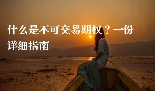 什么是不可交易期权？一份详细指南_https://m.sdyuehang.cn_德指直播室_第1张
