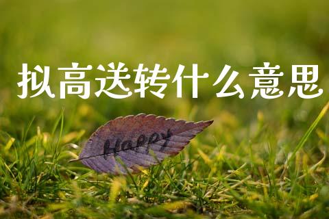 拟高送转什么意思_https://m.sdyuehang.cn_国际期货恒指直播间_第1张