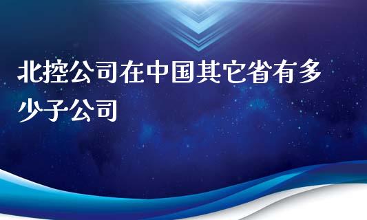 北控公司在中国其它省有多少子公司_https://m.sdyuehang.cn_国际期货恒指直播间_第1张