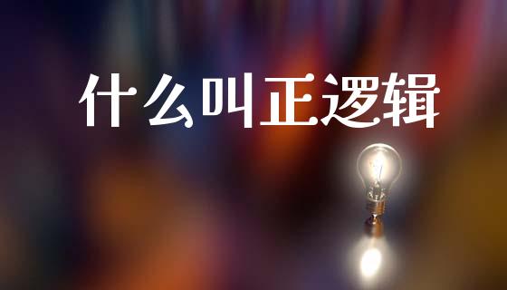 什么叫正逻辑_https://m.sdyuehang.cn_德指直播室_第1张