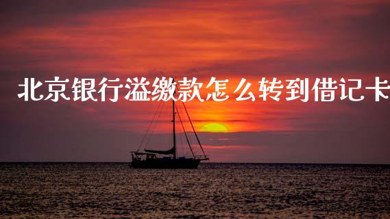 北京银行溢缴款怎么转到借记卡_https://m.sdyuehang.cn_纳指直播喊单_第1张