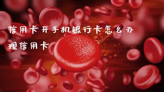信用卡开手机银行卡怎么办理信用卡_https://m.sdyuehang.cn_德指直播室_第1张