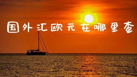国外汇欧元在哪里查_https://m.sdyuehang.cn_纳指直播喊单_第1张