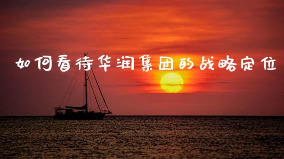 如何看待华润集团的战略定位_https://m.sdyuehang.cn_国际期货恒指直播间_第1张